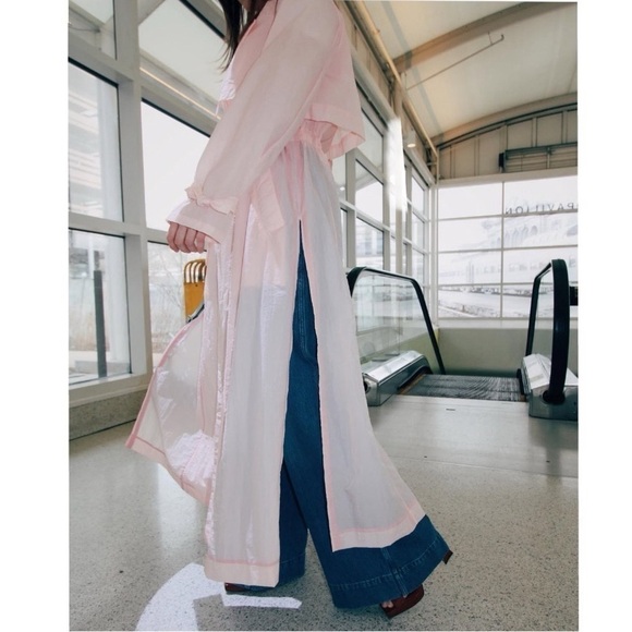 NEW Derek Lam 10 Crosby Lexis Trench Coat Pink Dogwood - Picture 6 of 10